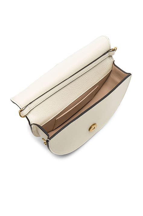 Chloe Small Nile Leather Minaudiere in Off White 